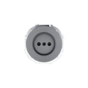 Розетка 1-м СП OSEN без заземл. ПБТ механизм сер. матов. LEZARD 743-7488-121B