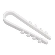 Дюбель-хомут 19-25мм для круглого кабеля нейлон бел. (уп.100шт) IEK UHH35-19-25-100