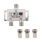 Делитель ТВ «краб» х2+3шт F «BOX» 5-1000 МГц «Silver» Rexant 05-6101