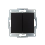 Выключатель 2-кл. 1п СП Karina 10А IP20 механизм черн. бархат LEZARD 707-4288-101