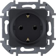 Розетка 1-м СП Inspiria 16А IP20 250В 2P+E немецк. стандарт механизм антрацит IEK 673723